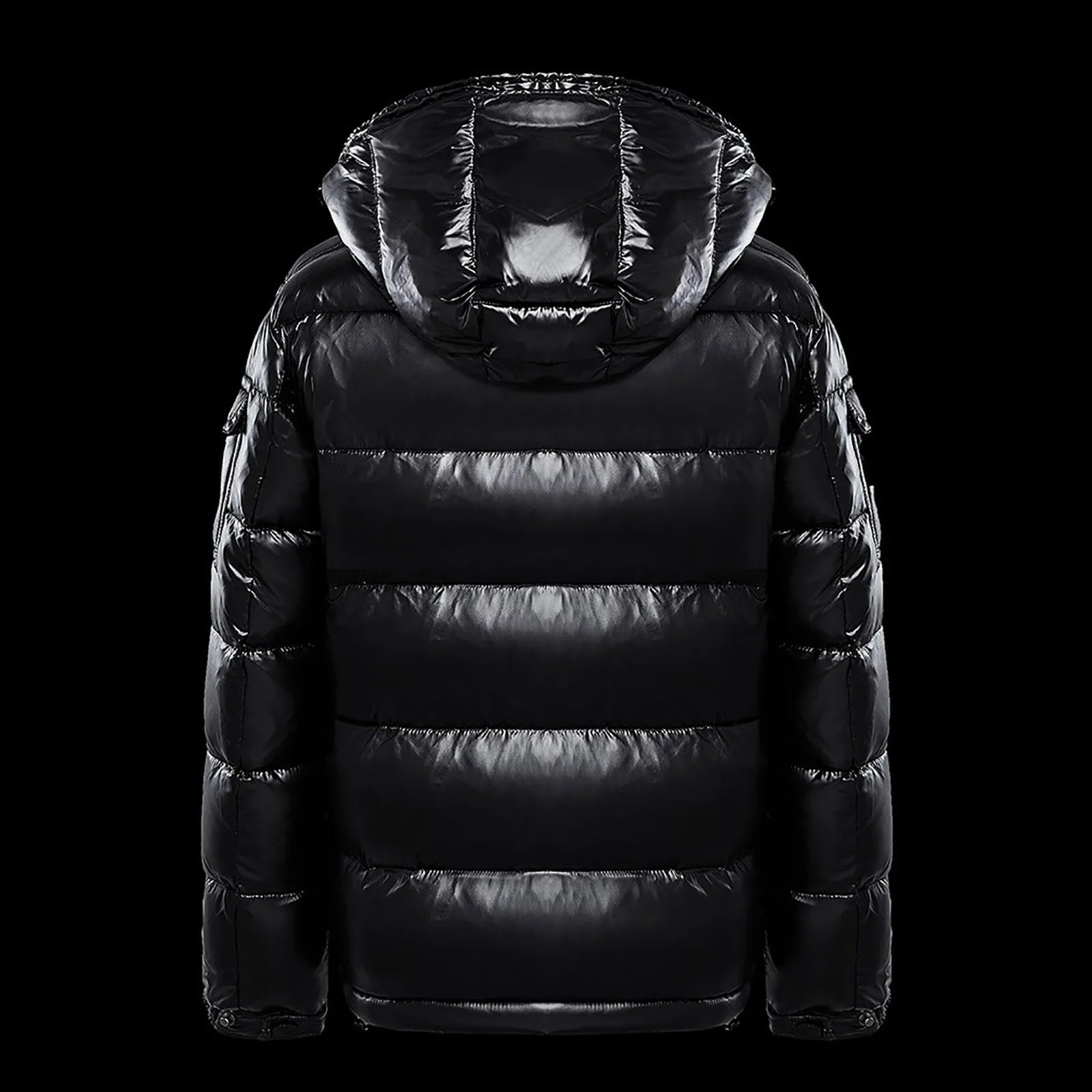Black men's bubble puffer jacket