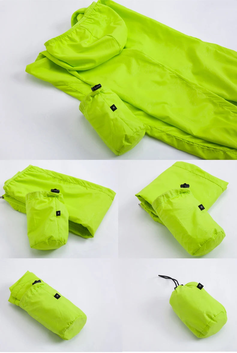 Light Green Waterproof anti sweat Windbreaker Jacket