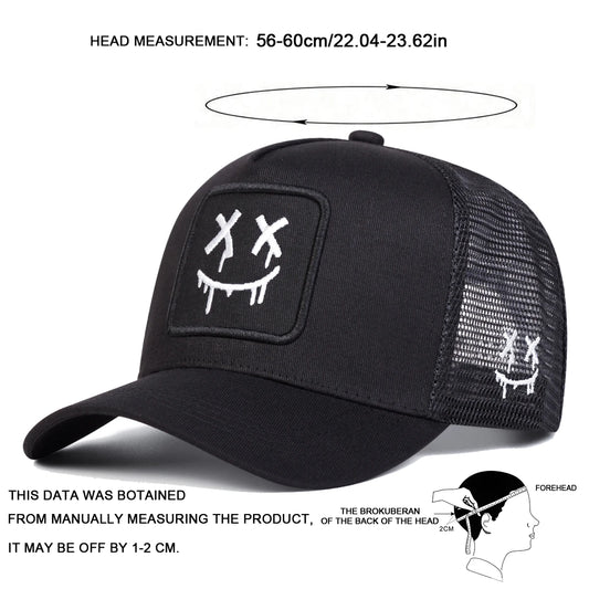XX Smiling face trucker mesh cap