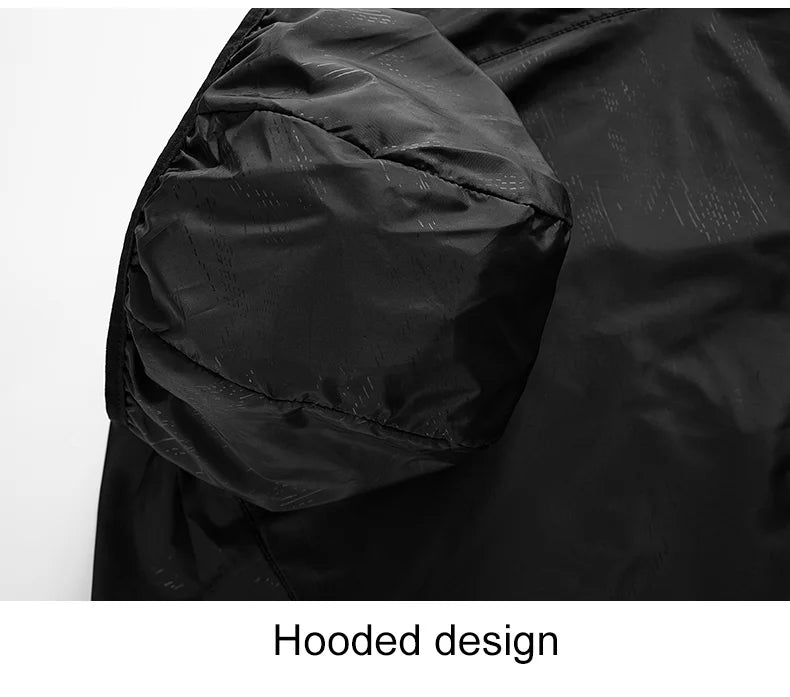 Black Waterproof anti sweat Windbreaker Jacket