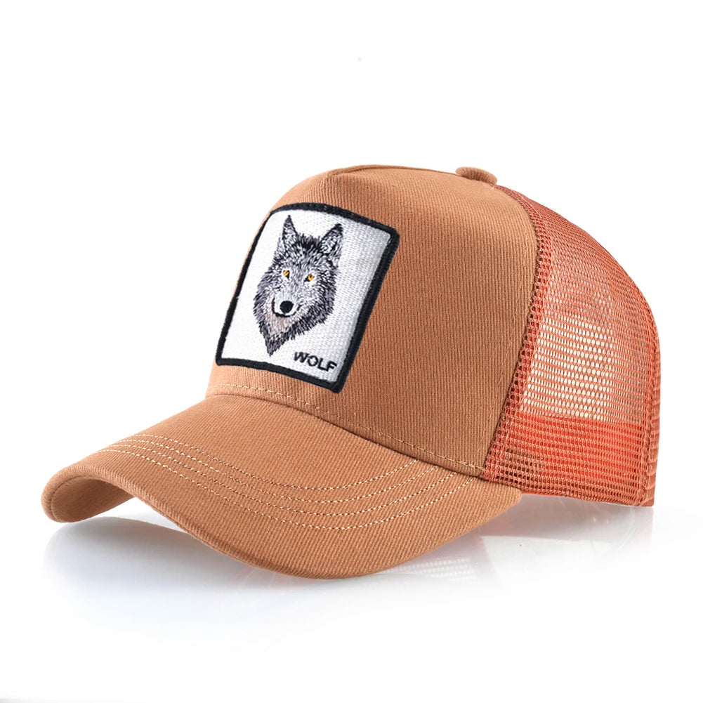 Wolf trucker mesh cap
