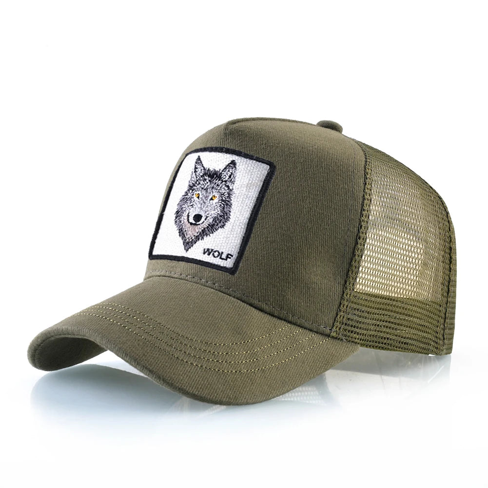 Wolf trucker mesh cap
