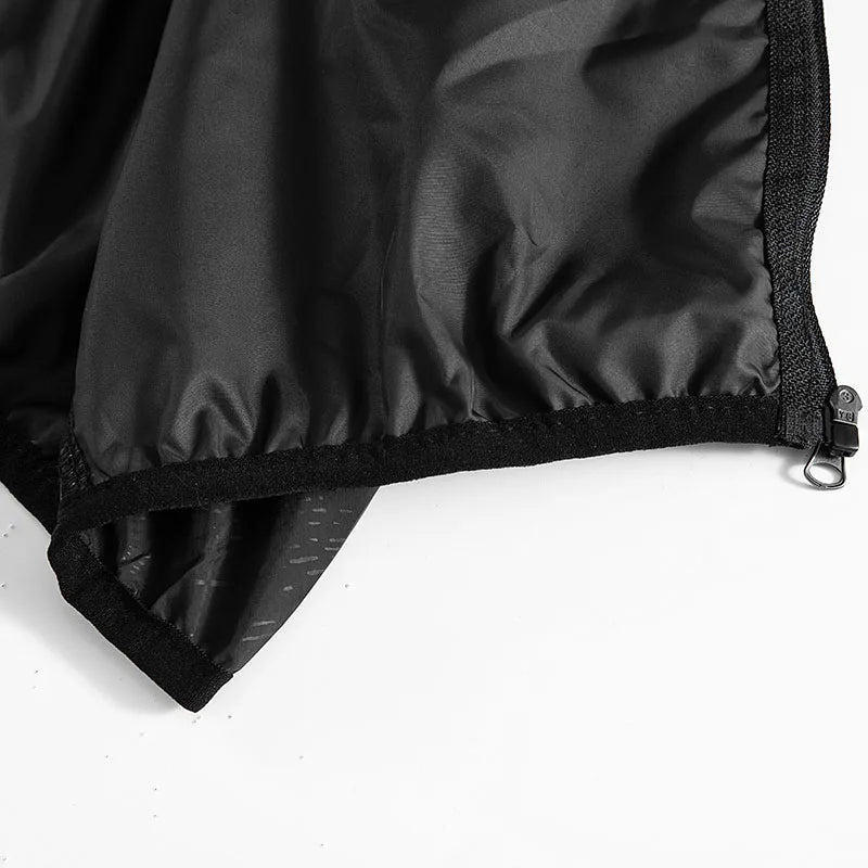 Black Waterproof anti sweat Windbreaker Jacket