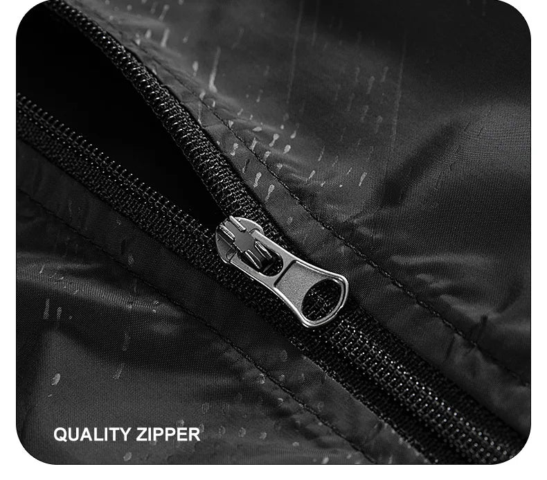 Black Waterproof anti sweat Windbreaker Jacket