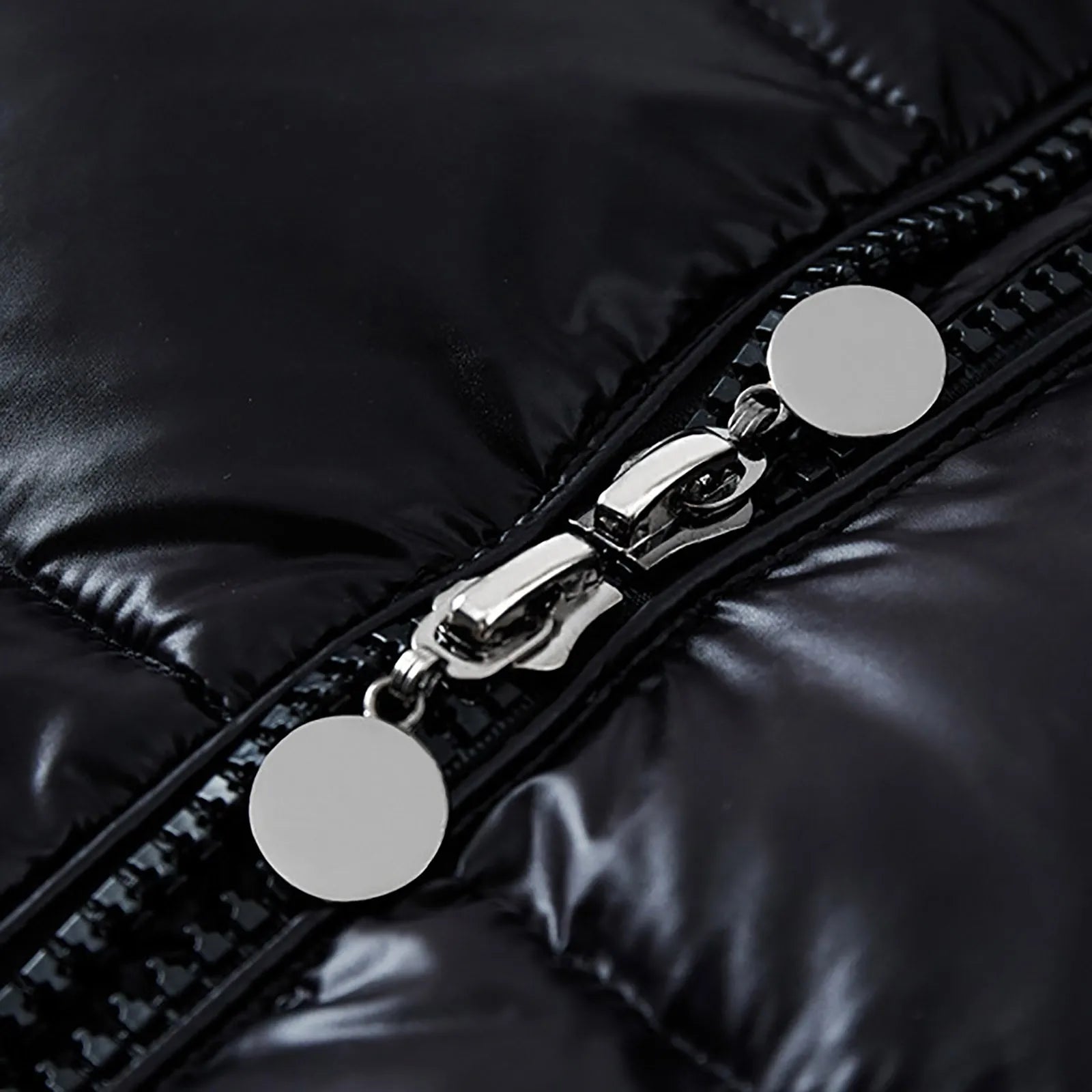 Black men's bubble puffer jacket