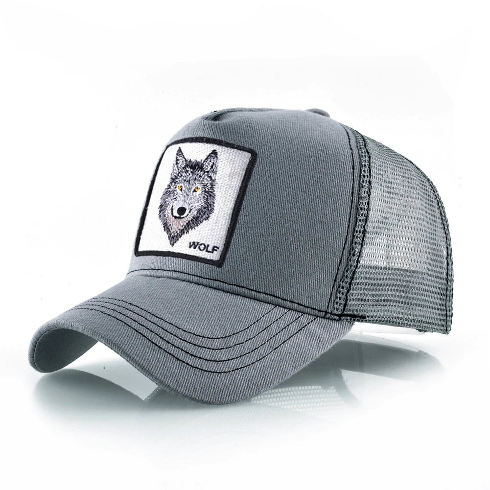 Wolf trucker mesh cap