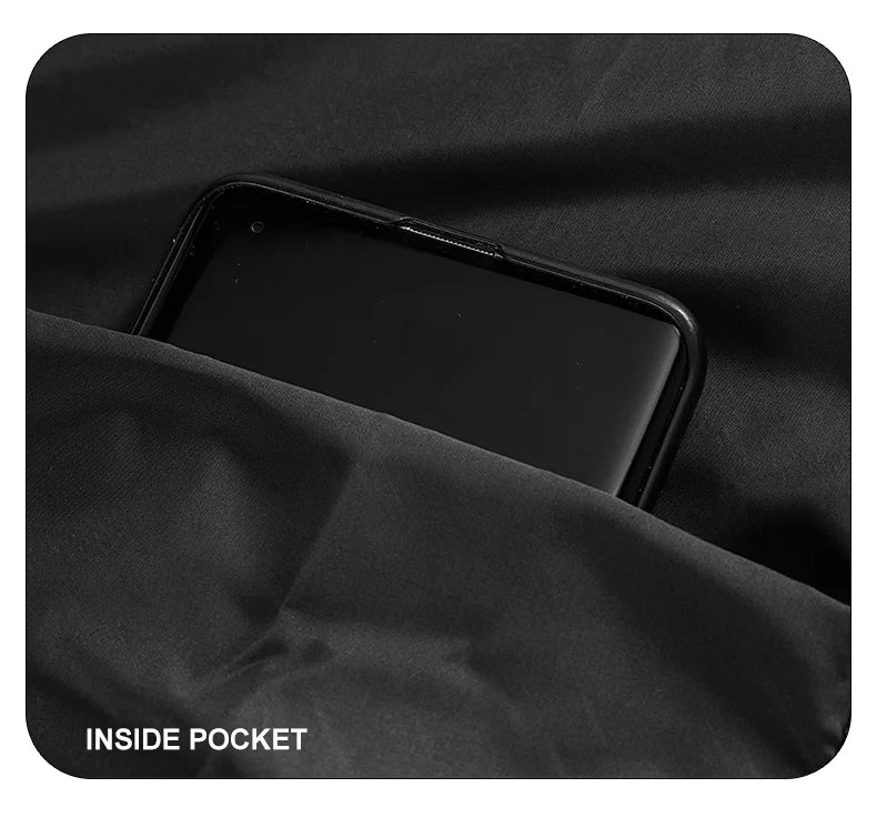 Black Waterproof anti sweat Windbreaker Jacket