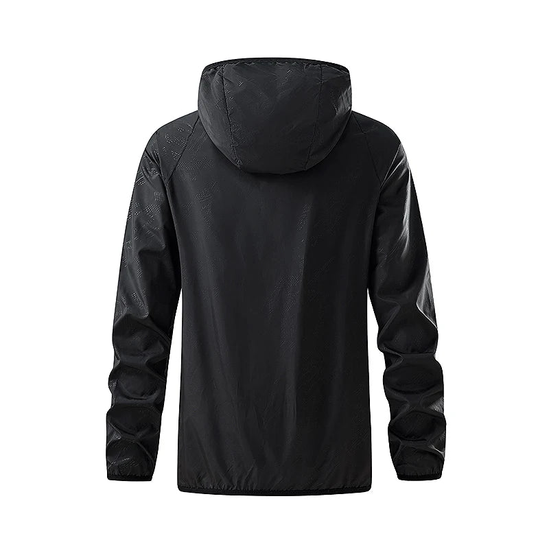 Black Waterproof anti sweat Windbreaker Jacket