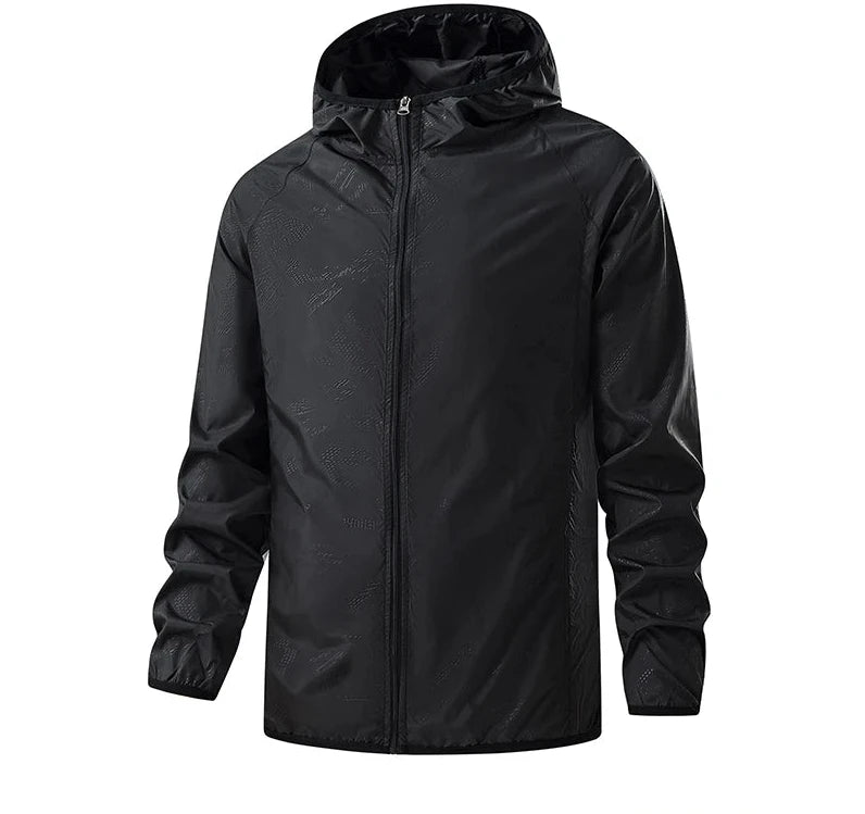 Waterproof anti sweat rain windbreaker jacket