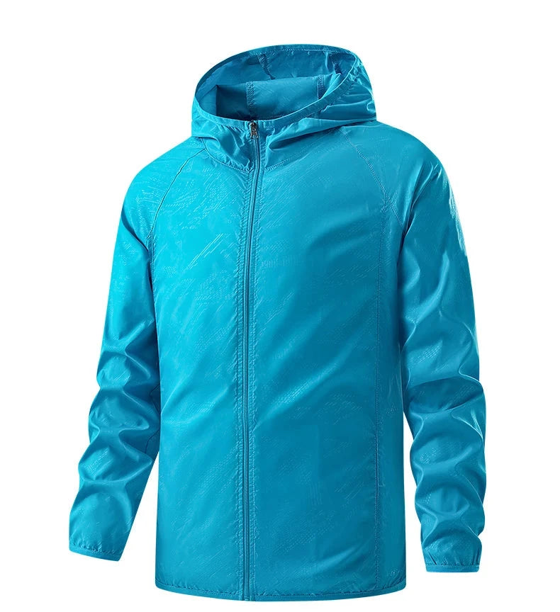 Waterproof anti sweat rain windbreaker jacket