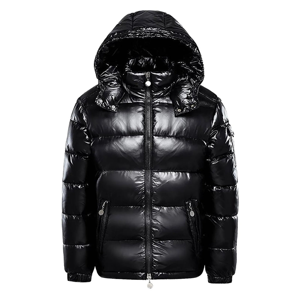 Black men's bubble puffer jacket