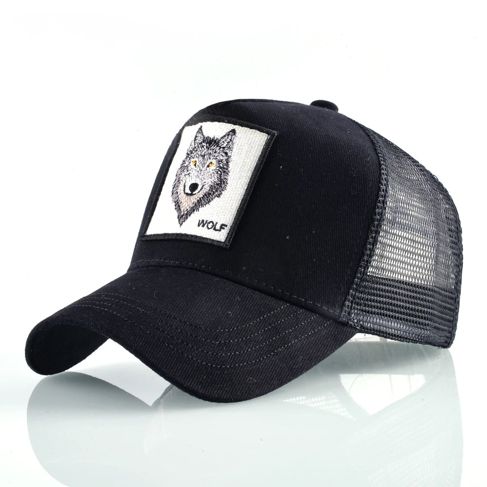 Wolf trucker mesh cap